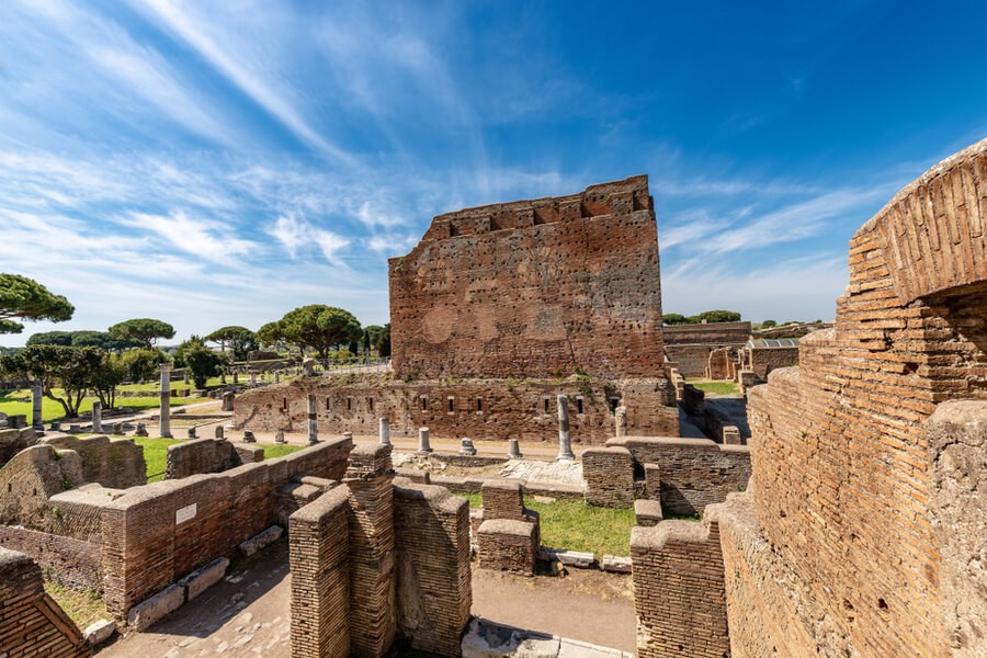 archaeological site ostia antica