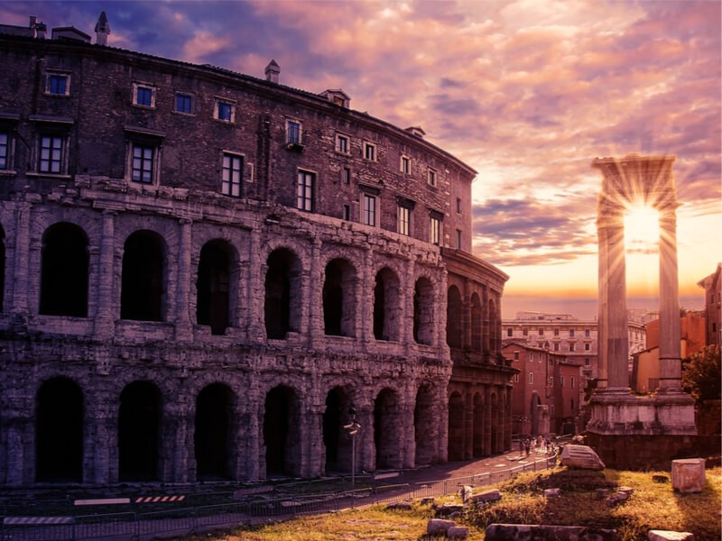 Sunset in Colosseum
