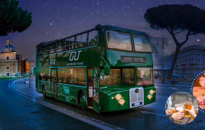 Nighttime Open-Top Bus Tour with Tasting Stop